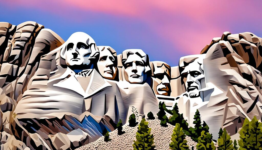 Mount Rushmore presidential sculptures